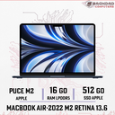 MacBook Air 13.6 M2-2022 16Go 512Go (BleuNuit)