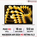 MACBOOK AIR 15.3 2024 M3 16Go 512Go (Starlight)