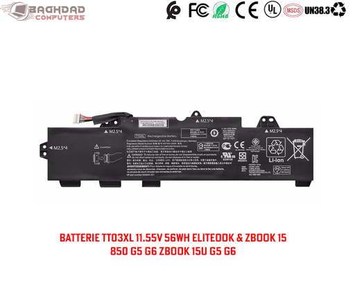 Batterie TT03XL EliteBook 850 G5 G6 ZBook15U G5 G6