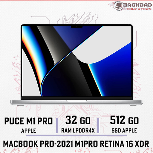 MacBook Pro 16" 2021 M1 PRO (32Go,512Go)