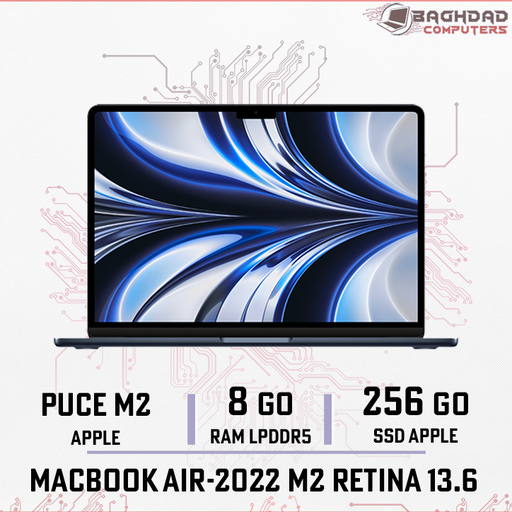 MacBook Air M2-2022  8Go 256Go Bleu
