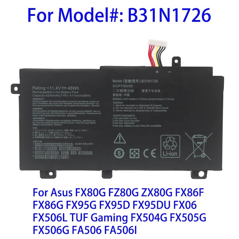 Batterie ASUS TUF Gaming FX504G FX505G FX506G FA506 FA506I B31N1726