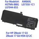 Batterie AM06XL HP ZBook 17 G5 ZBook 17 G6 HSN-Q12C 11.55V 95.9WH remplacements de batterie pour ordinateur portable