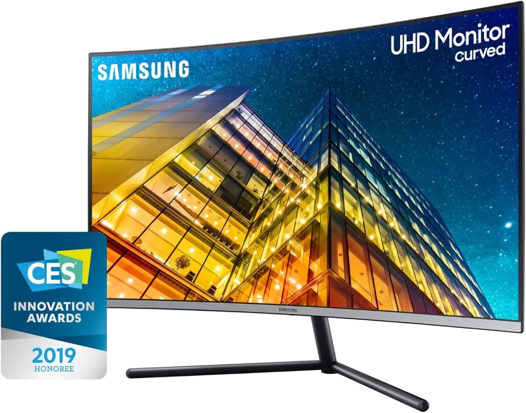 Samsung U32R594CWU écran plat de PC 80 cm 4K Ultra HD LCD Incurvé Gris right.webp