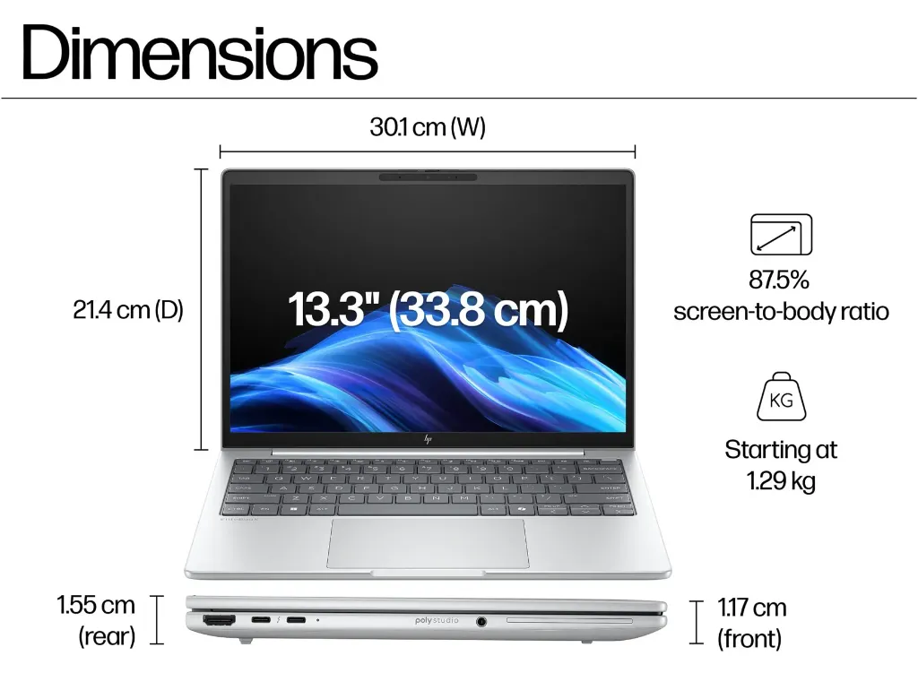 HP ELITBOOK 8 G1A 13 AMD RYZ 5 Ai