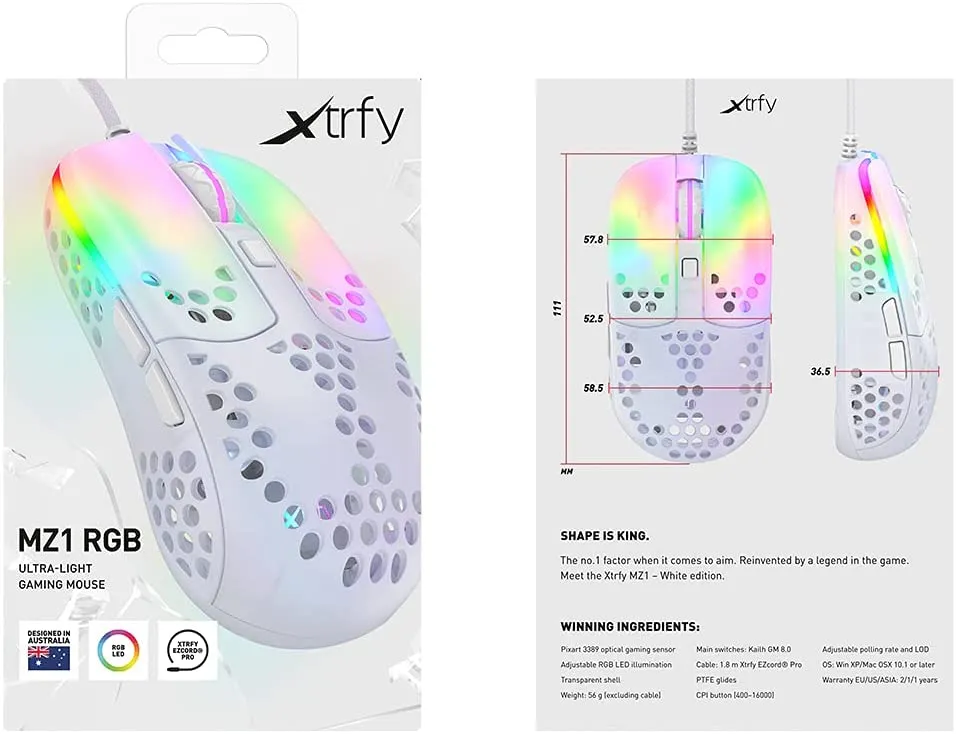 Xtrfy Mz1 Wirless Ultra Light Gaming Mouse