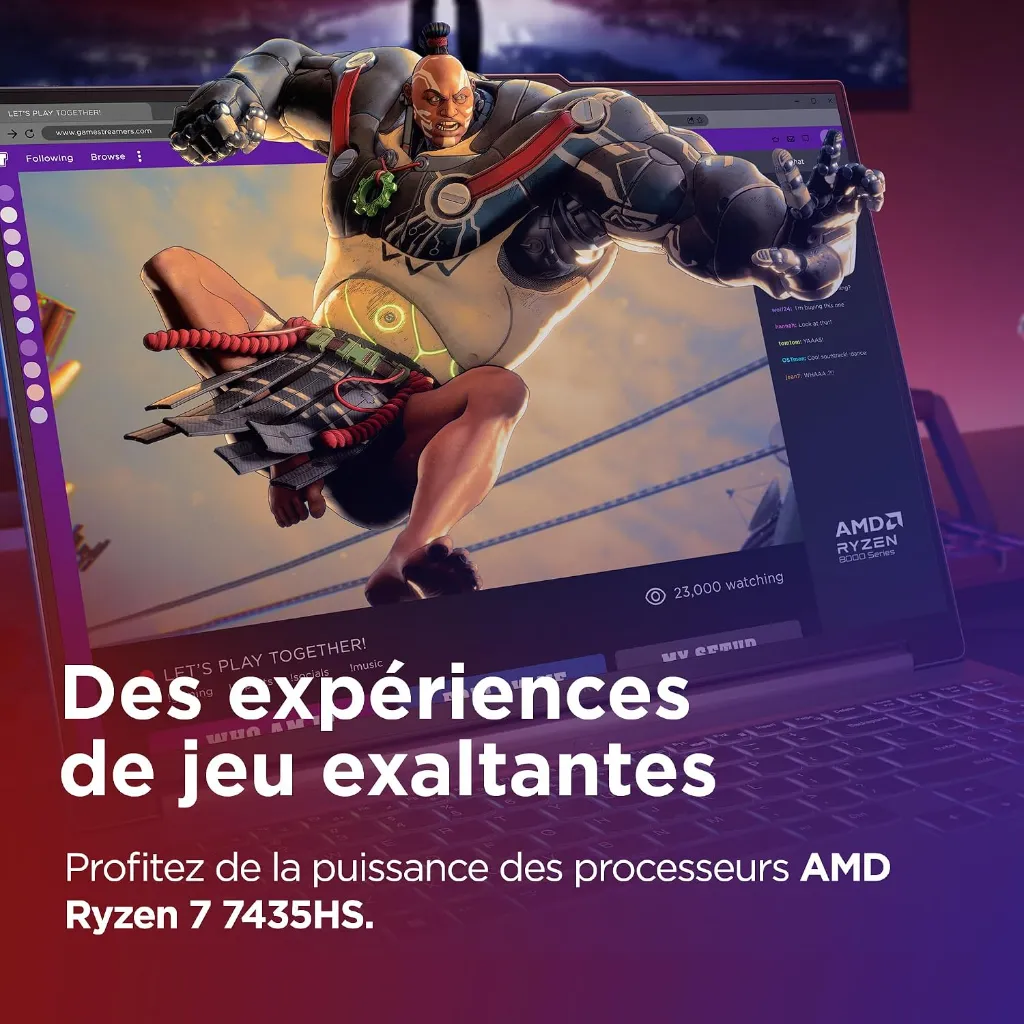 Lenovo Legion Slim 5 16ARP9 - Ordinateur Portable JEUX AFF.webp