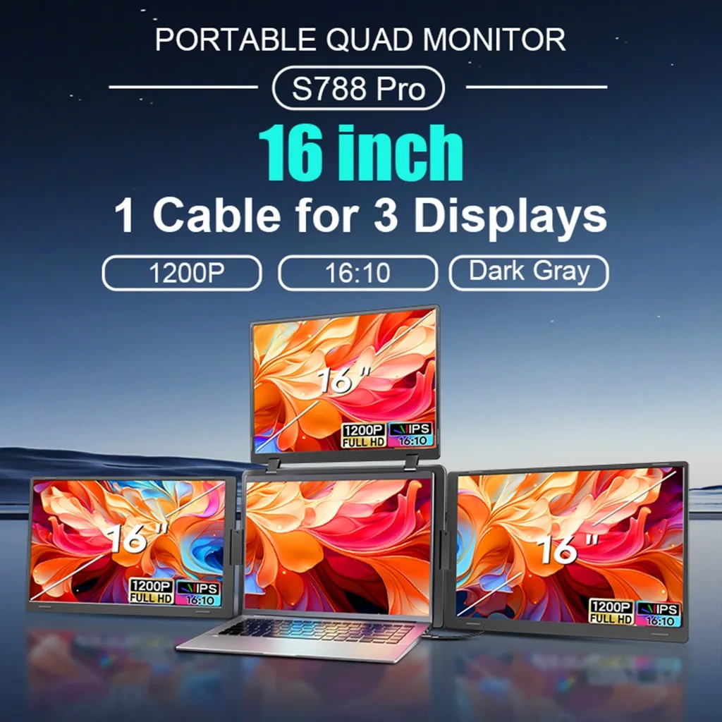 S788 PORTABLE MONITOR QUAD