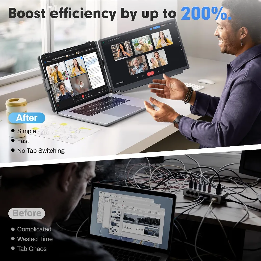 S3 PRTABLE DUAL SCREEN MONITOR 15.6