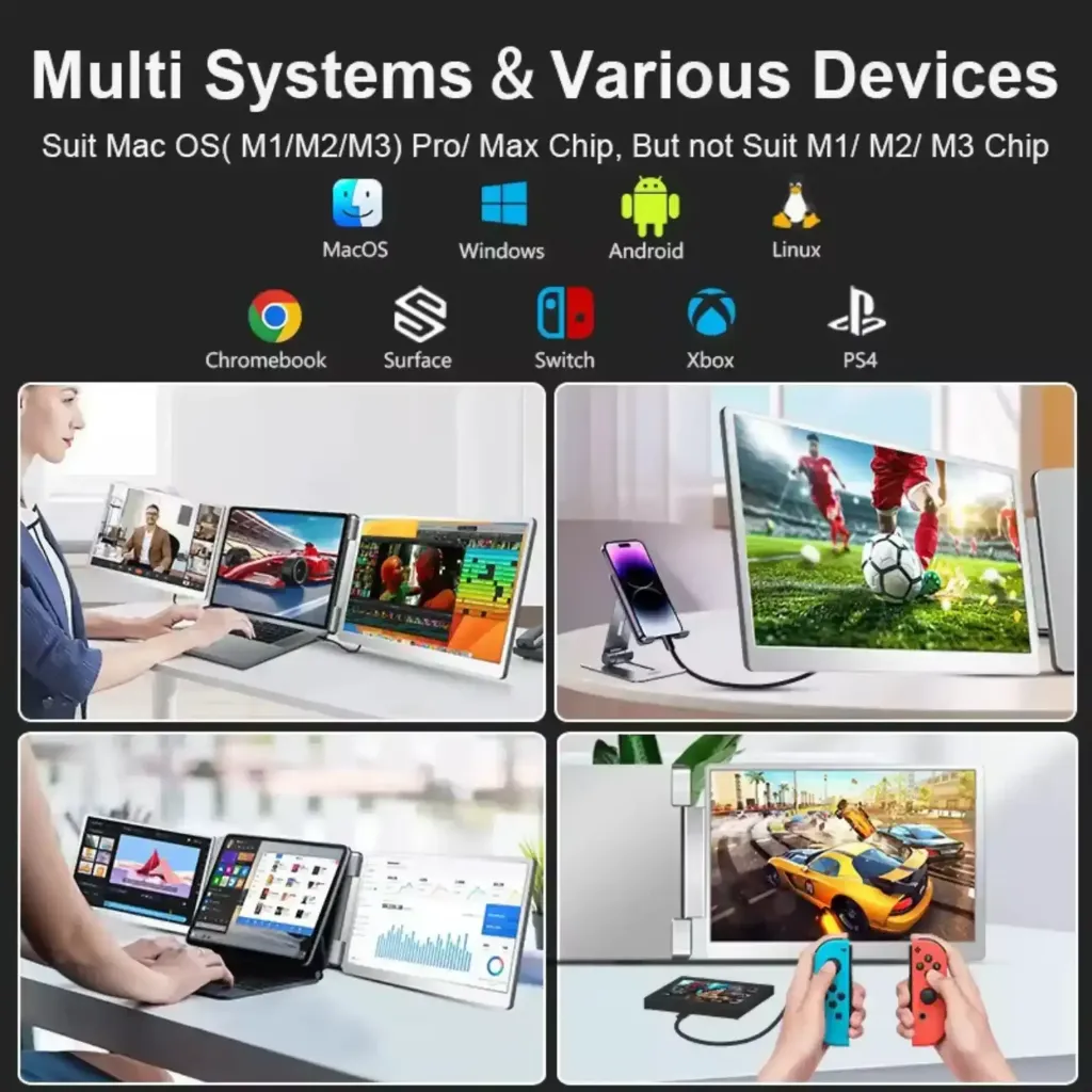 S10 PORTABLE DUAL SCREEN MONITOR 15.6