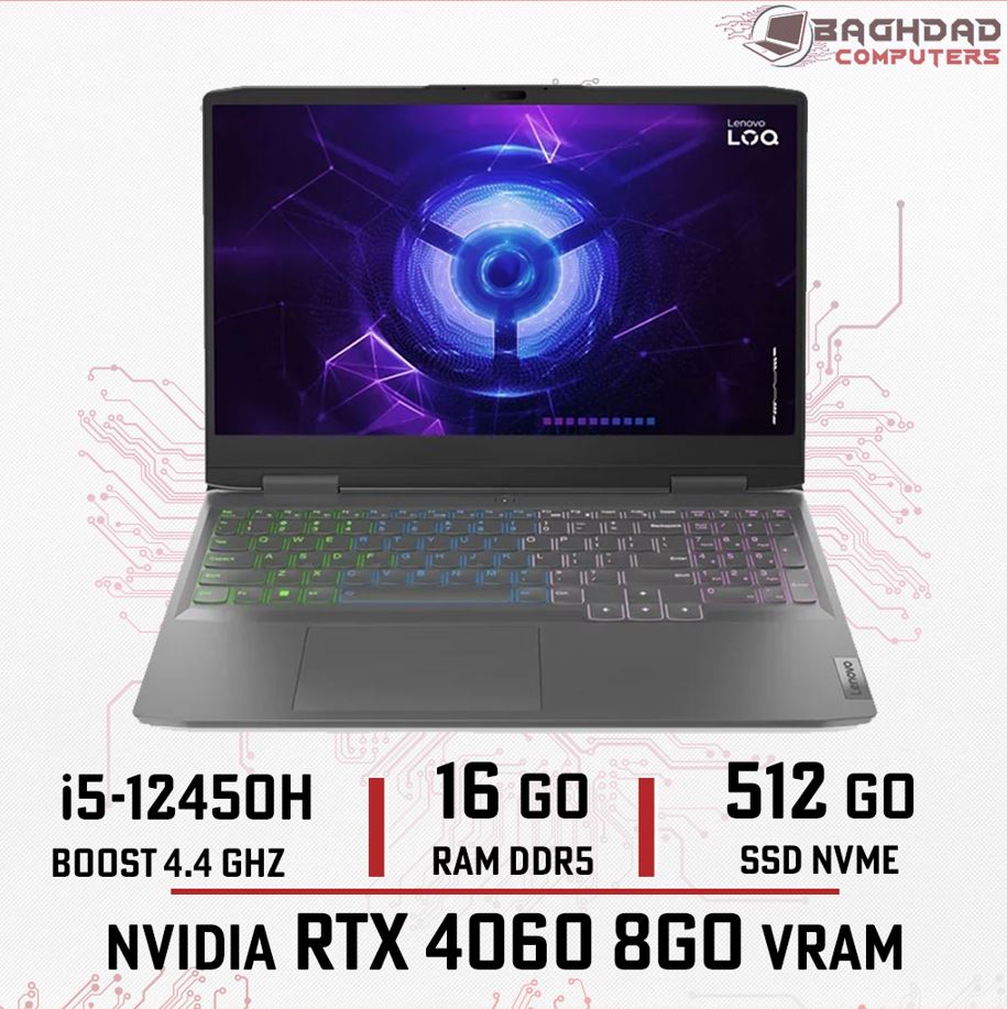 Lenovo LOQ 15IRH8 (i5-12th) RTX 4060 8Go