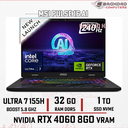 MSI PULSE 16 AI C1VFKG Ultra 7 32Go 1To RTX4060