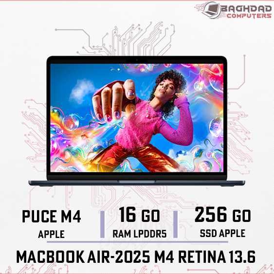 MACBOOK AIR 13.6 2025 M4 16Go 256Go (Midnight)
