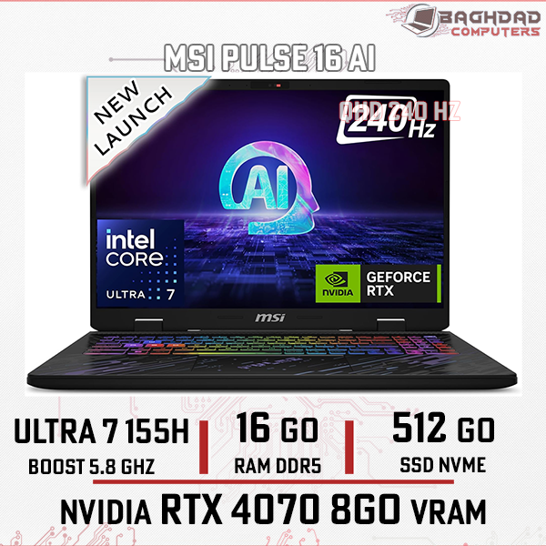 MSI PULSE 16 AI C1VGKG Ultra 7 32G 1To RTX4070