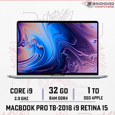MACBOOK PRO 2018 TOUCH BAR 15 RETINA (i9-2.9) 32Go 1To 
