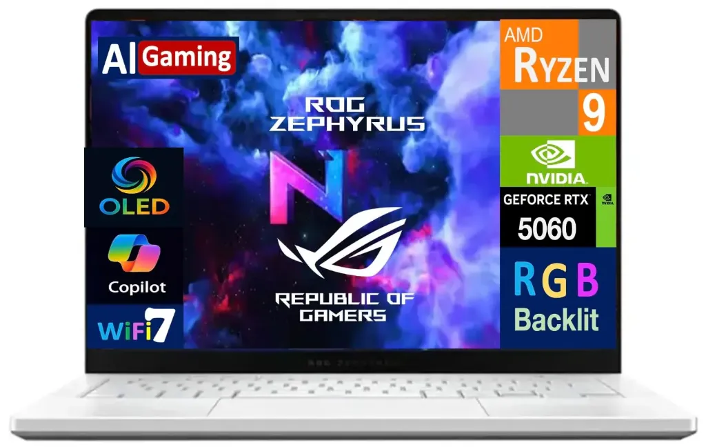 Asus RoG Zephyrus G14 3K OLED Amd R Ai 9 HX 370  32Go DDR5 1To SSD RTX 5060