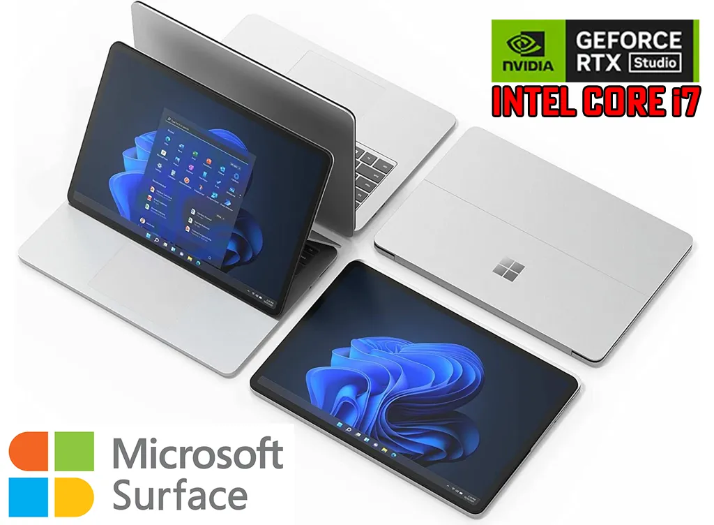 MICROSOFT SURFACE LAPTOP STUDIO 2 3K TACTILE 120HZ (i7-11370H) RTX 3050Ti 16Go 512Go A+