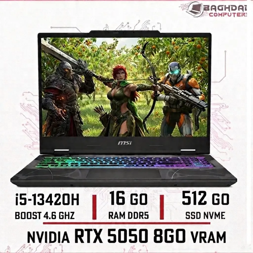 MSI CYBORG 15 B13V (i5-13420H) 16Go DDR5 512Go RTX 5050 8Go