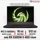 MSI BRAVO 15 B5DD 16Go R5 AMD RYZ 5-5600H 