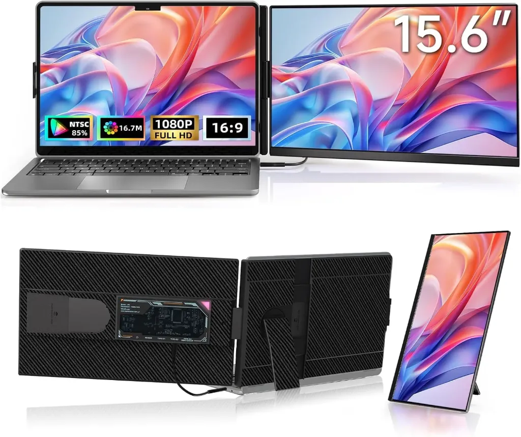 S3 PRTABLE DUAL SCREEN MONITOR 15.6" EXTENSSION D'ECRAN POUR ORDINATEUR PORTABLE 