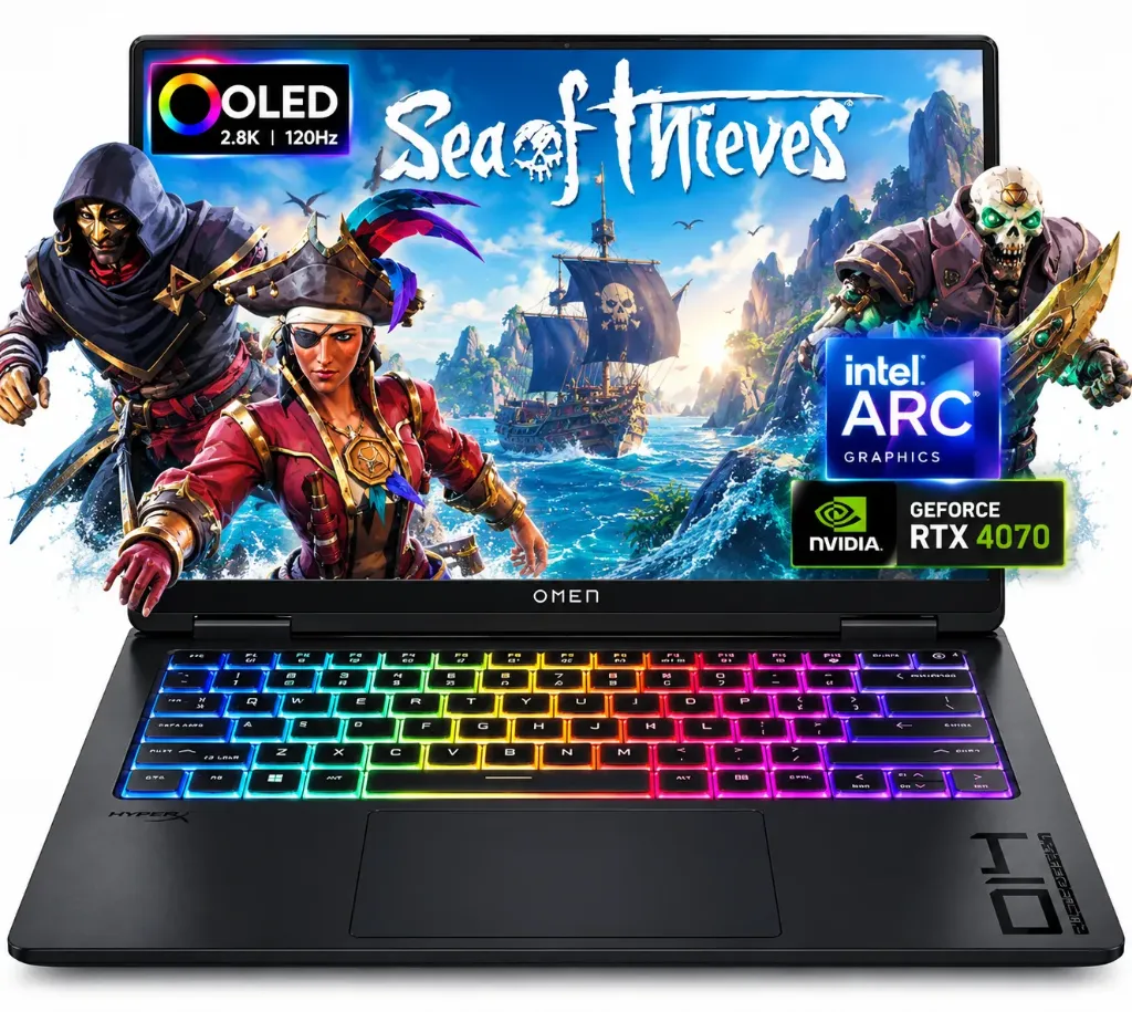 HP OMEN TRANSCEND 14 FB0101NF OLED  ULTRA 9 185H 32Go DDR5X 1To RTX 4070 3K 120Hz 