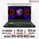 MSI CROSSHAIR 15 C12VG (i7 12th) RTX4070 (A+)