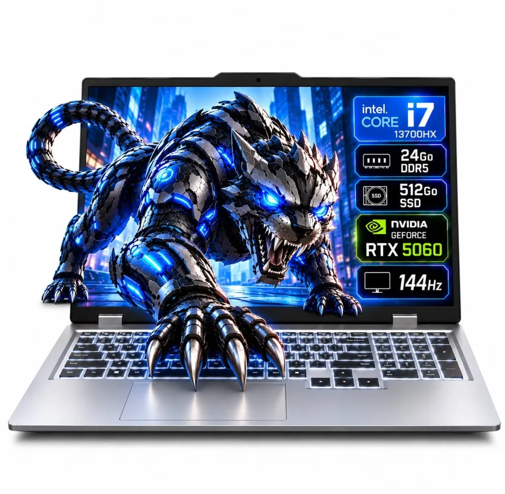 LENOVO LOQ 15IRX10 (i7-13700HX) 24Go DDR5 512Go RTX 5060 144Hz 