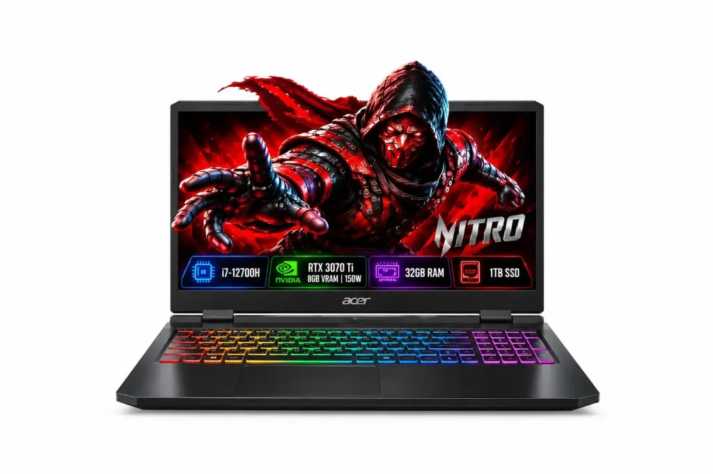 ACER NITRO 5 AN517-55 (i7-12700H) RTX 3070 Ti 150W 32Go 1To A+ 