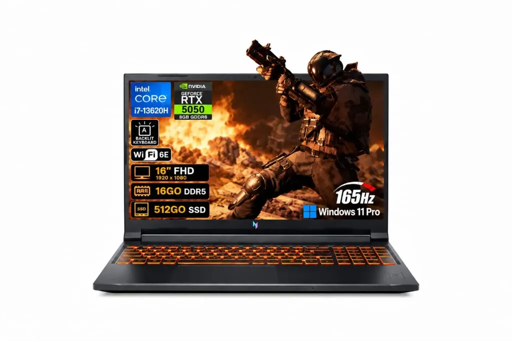 ACER NITRO ANV15-52 (i7-13620H) 16Go 512Go RTX 5050 165Hz