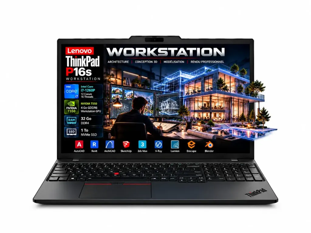 LENOVO P16S GEN1 21BET68W (i7-1260P) NVIDIA T550 4VRAM 32Go 1To     