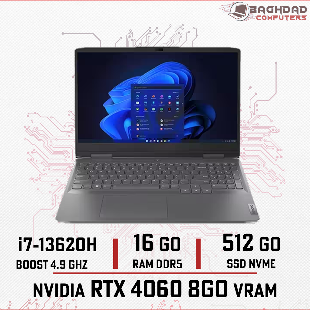 LENOVO LOQ 15IRH8 (i7-13th) 16Go 512Go RTX4060