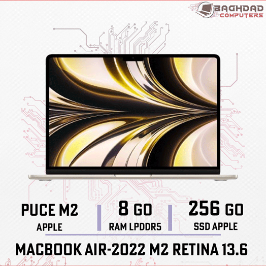 MacBook Air M2-2022 8Go 256Go