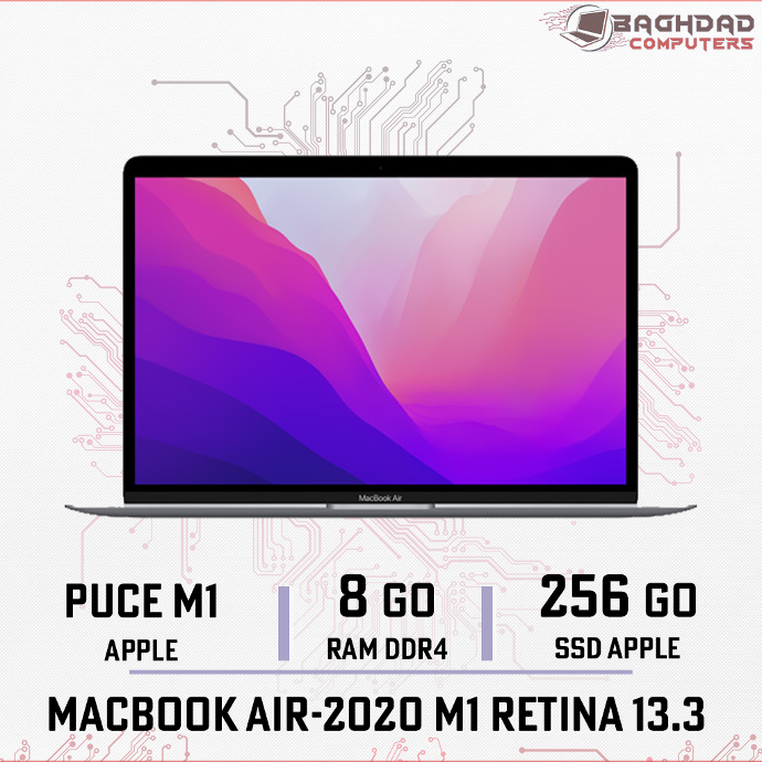 MACBOOK AIR 13.3 2020 M1 8Go 256Go (Argent)
