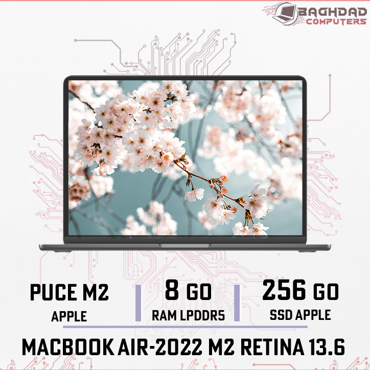 MacBook Air 13.6 M2-2022 8Go 256Go GRIS