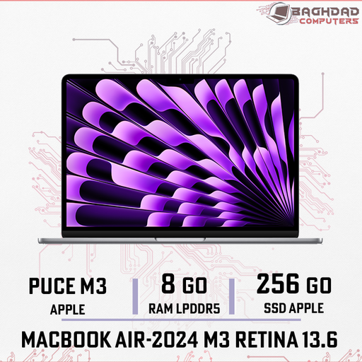 MACBOOK AIR 13.6 2024 M3 8Go 256Go (Argent)