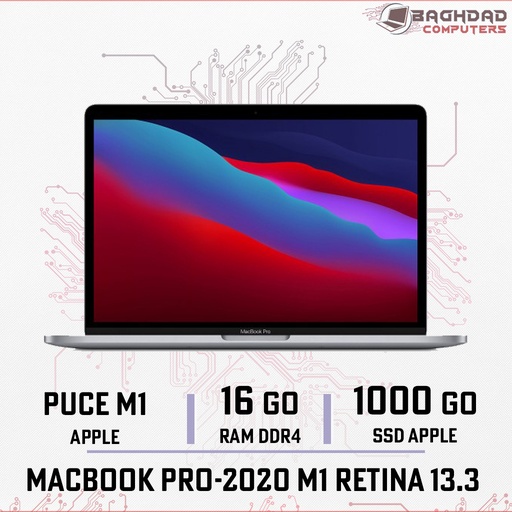 MACBOOK PRO 13-2020 M1 16Go 1To