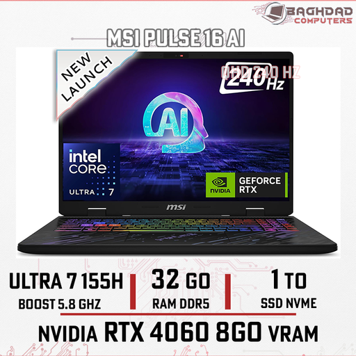 MSI PULSE 16 AI C1VFKG Ultra 7 32Go 1To RTX4060