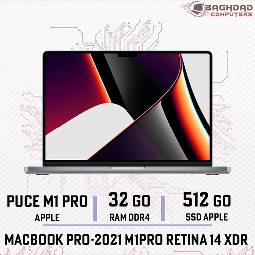 [MBP142021M1P] MACBOOK PRO 14 2021 M1 PRO (32Go/512Go)