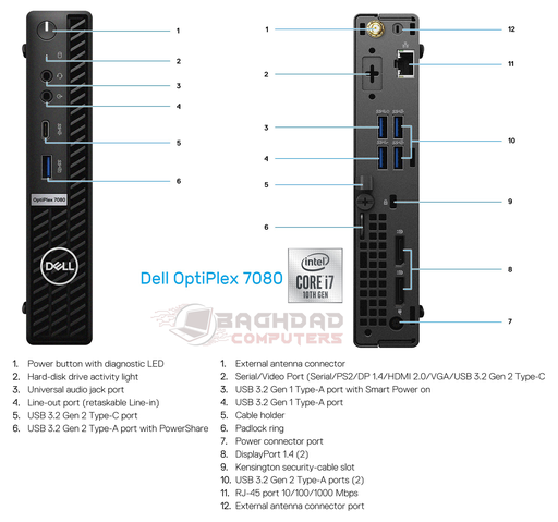 DELL OptiPlex 7080 (i7-10th) 16Go 512Go