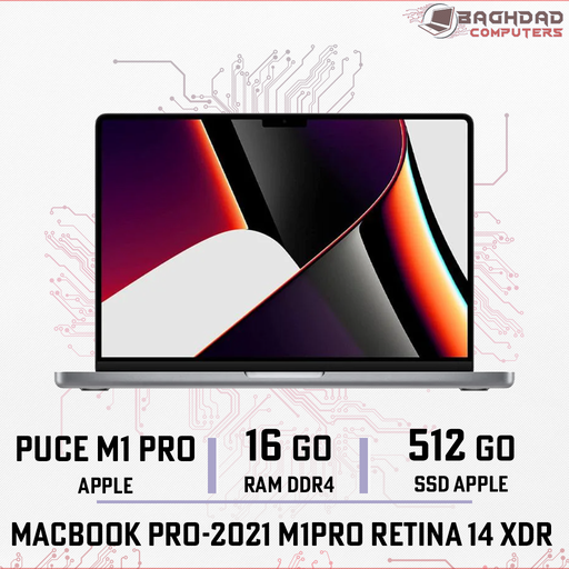 [MP142021M1PNew] MACBOOK PRO 14 2021 M1 PRO (16Go/512Go) Neuf