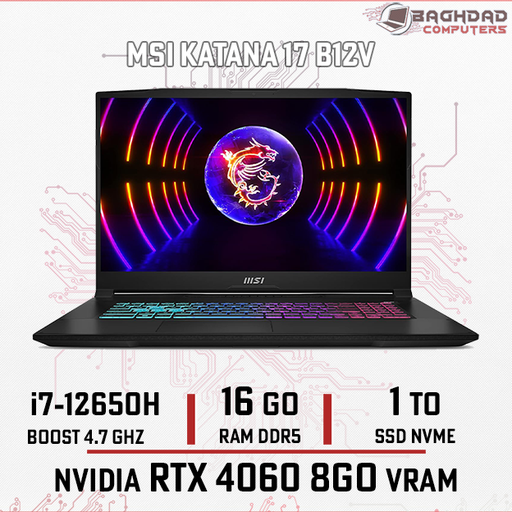 [MK17B12VI712] MSI KATANA 17 B12V (i7-12th) RTX 4070 16Go 1To