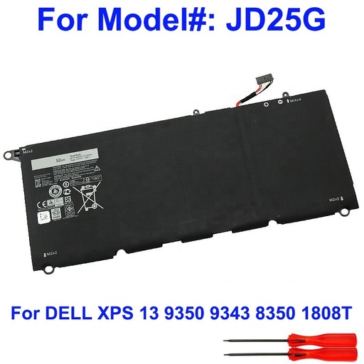 Batterie DELL XPS 13 9350 9343 8350 1808T P54G